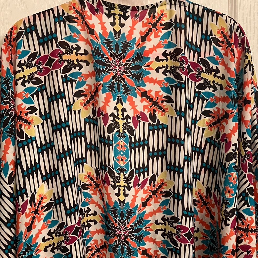 Cynthia Rowley Multicolor Geometric Kimono - Picture 5 of 6